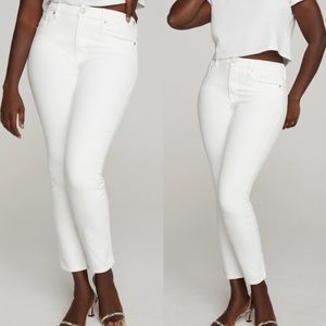 NEW GOOD AMERICAN SKINNY CROP JEANS